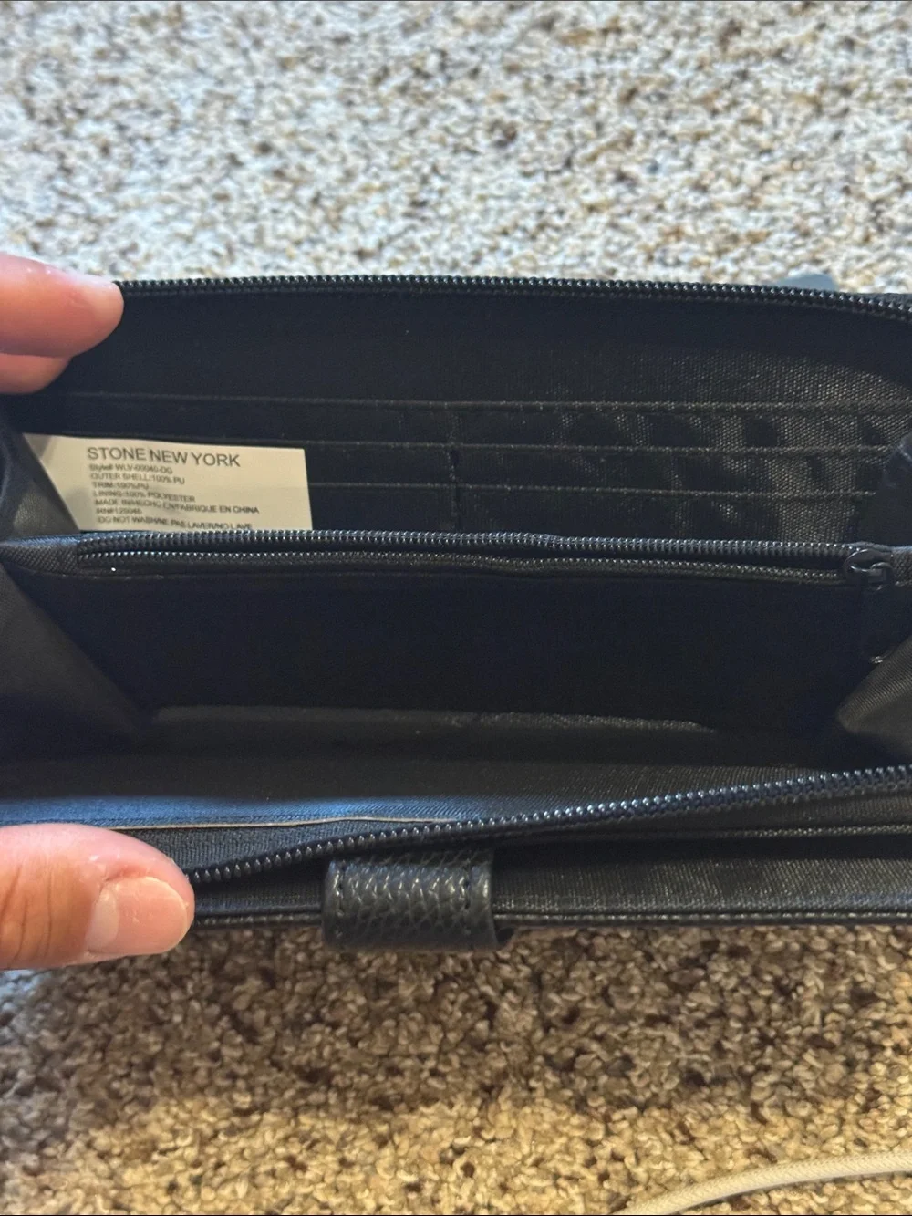 Stone Mountain Women’s Black Pebbled Snap Wallet